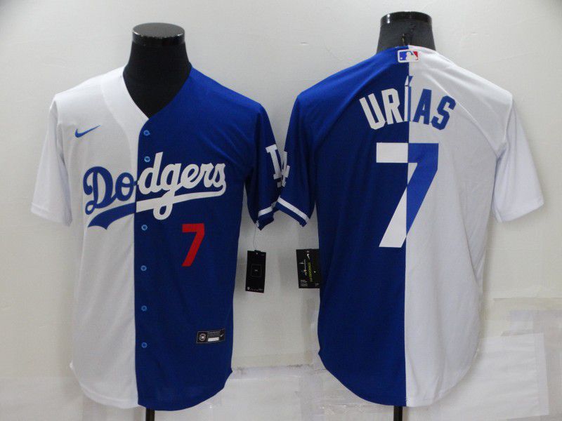 Men Los Angeles Dodgers #7 Urias white blue Game Nike 2022 MLB Jersey